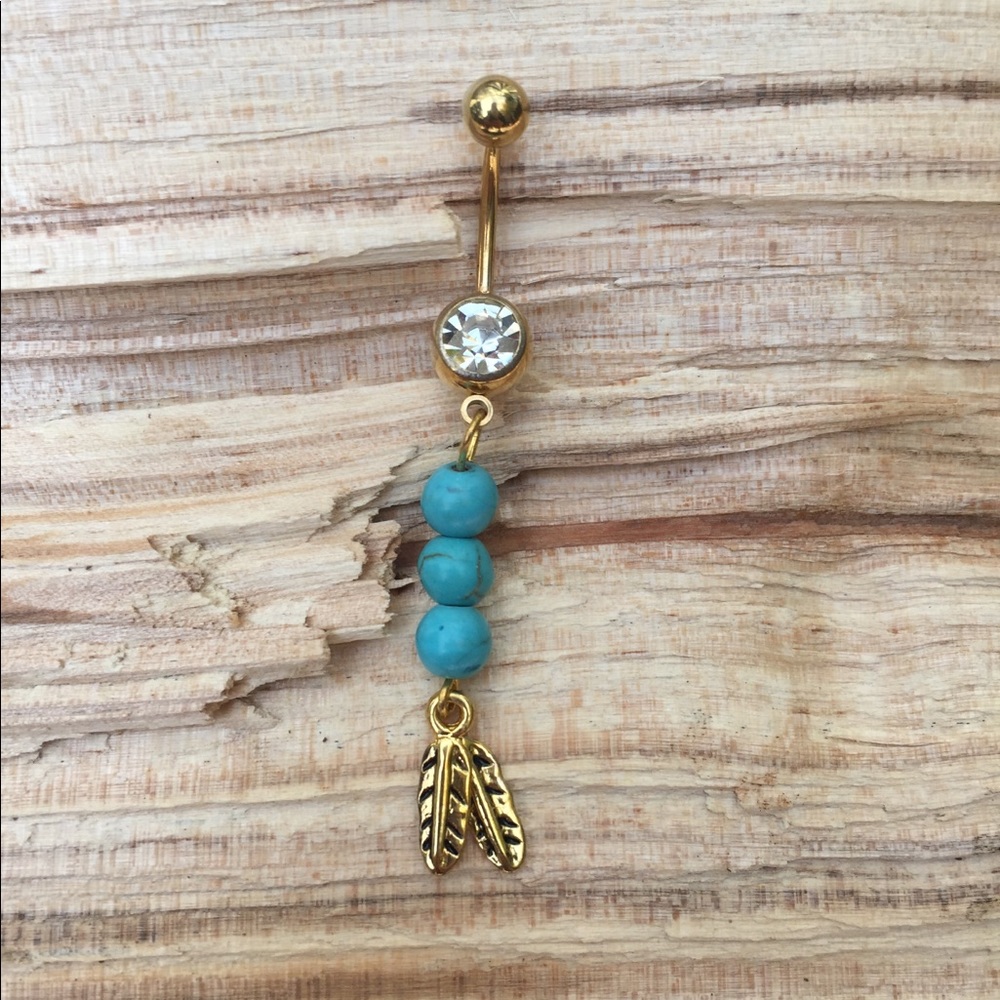 Vintage Gold Belly Button‎ Navel Ring